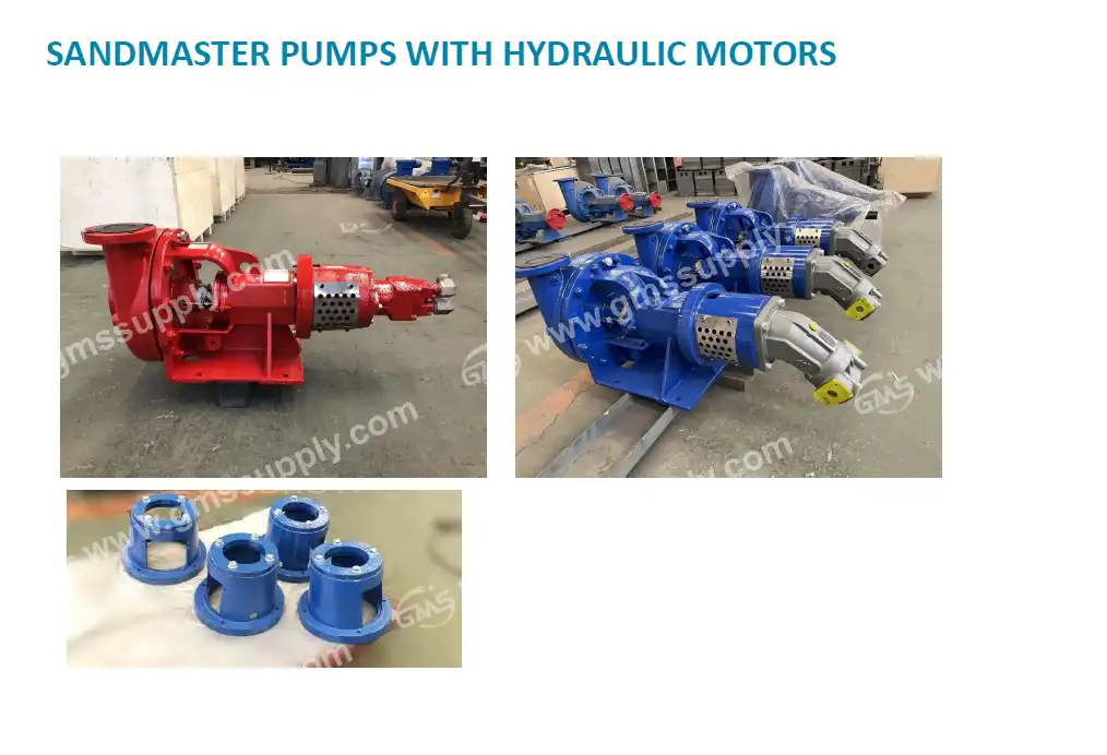 Which hydraulic motors are compatible with MISSION Sandmaster Pumps?